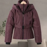Ski Parkas Coat Jacket Women Zipper Belts Thicken Winter Skiing Cotton Lapel Snow Female Skiwear Outdoor Street Outwear Top