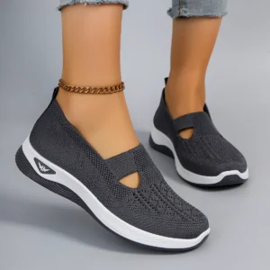 Spring new women's sports shoes, fashionable, breathable, lightweight, non-slip, wear-resistant, casual sports shoes, flat shoes