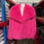 European American Winter New Fashion Women’s Elegant Casual Trendy Simple Basic Faux Fur Cardigans Female Clothes Coats Tops