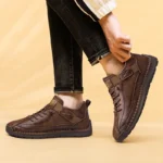 CLOHOO Handmade Men’s High-Top Sport Casual Boots Breathable Outdoor Wear with Extended Size Options Classic Ankle Boots
