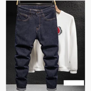 Men's High Quality Plus Size Hip Hop Harem Pants Big Embroidery Patch Mid-Waist Button Decoration Washed Jeans