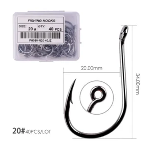 100pcs / 40pcs / Box High Carbon Fishing Hook  2#-22# ISEAMA Japan Tackle Fishing Hooks