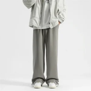 Men's 600GSM Heavyweight Cotton Sweatpants Substantial Handle Architectural Oversized Silhouette Frame