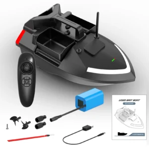 Flytec V801 Fishing Bait Boat 3 Hopper 2kg Loading Bait Boat 500m With Night Light