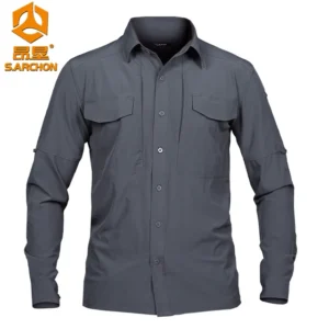 Sarchon Multi-pocket Quick-drying Shirt Spring and Summer Hiking Tactical T-shirt Customizable Clothing Manufacturer OEM/ODM