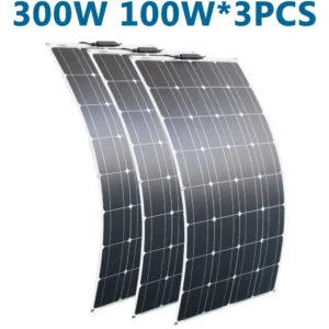 200W Flexible Solar Panel for Campervan Roof Shed 100W Photovoltaic Solar 12V Battery Green Energy Solution