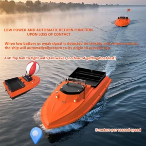 D80B 12V  High Speed RC Bait Boat for Fishing with Bait Tray and Digital Line Release