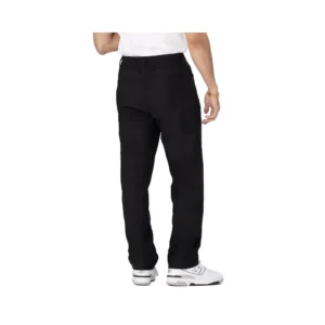 Universal Lightweight Breathable Black Straight Casual Kitchen Work Pants Anti-Pilling Cotton-Polyester Blend Elastic Waist
