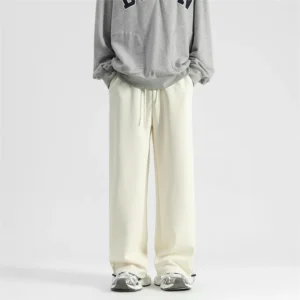 Men's 600GSM Heavyweight Cotton Sweatpants Substantial Handle Architectural Oversized Silhouette Frame