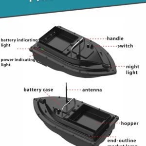 High-Efficiency RC Fishing Bait Boat Dual Antenna 3 Night Lights 500m Range Fish Finder