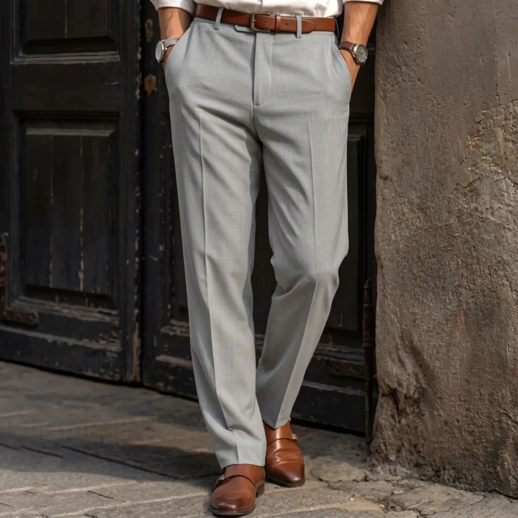 Cross-border Bestseller Versatile Casual Suit Pants Straight-leg Trousers Men; Spring/summer Cool-feel Relaxed-fit Drapped