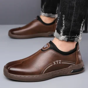 Men's Casual Leather Shoes Spring Edition Men's Shoes Soft Leather Soft Sole Dad Shoes Fashion Trend Versatile Formal Wear