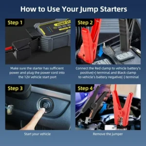 6000A Car Jump Starter Portable Jump Starter Power Bank Auto Battery Booster with LED Light