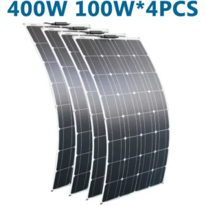 200W Flexible Solar Panel for Campervan Roof Shed 100W Photovoltaic Solar 12V Battery Green Energy Solution