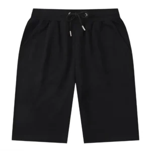 200g Men's 100% Cotton Summer Sports Shorts First Class Quality Elastic Waist Drawstring Plus Size Beach Solid Pocket Short