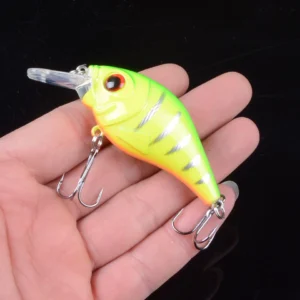 7.5cm 10.2g Hard VIB Lures Treble Hooks Sinking Crankbait Wobblers Fishing Tackle 3DEyes