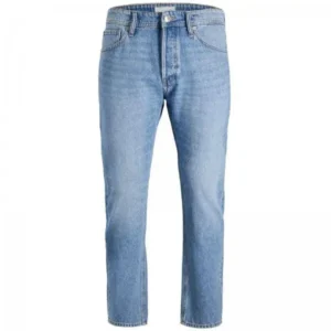 Custom Trend High Quality Woolen Fabric Solid Straight Jeans Breathable Eco-Friendly Mid Waist Formal Men's Navy Blue Loose Fit