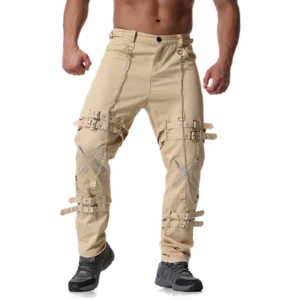 2022 Newcomer Men's Fashion Hip Hop Jogger Punk Rock Pants Zipper Street Wear Men's Venaki Pants Express Upgrade