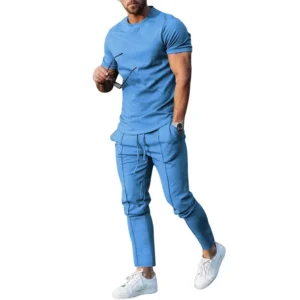 Men's Summer 2-Piece Thermal Shorts Set Casual Style with Customized Logo Matching Mens Shorts