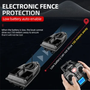 Intelligent Auto Lure Cruise Control Fishing Bait Boat GPS 6.4kg Load Capacity 500m Night Light