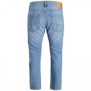 Custom Trend High Quality Woolen Fabric Solid Straight Jeans Breathable Eco-Friendly Mid Waist Formal Men's Navy Blue Loose Fit