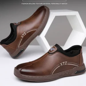 Men's Casual Leather Shoes Spring Edition Men's Shoes Soft Leather Soft Sole Dad Shoes Fashion Trend Versatile Formal Wear