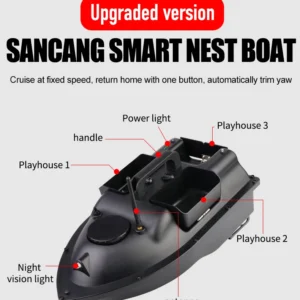 Gps Fishing Rc Bait Boat Auto Driving Back 3 Hoppers Carp Bait Boat