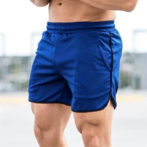 Summer Sports Wear Men Athletic Mesh Shorts Gym Workout Training Sport Shorts With Pockets