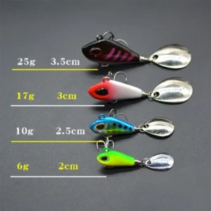 OUTKIT New Metal Mini VIB With Spoon Fishing Lure Fishing Tackle Spinner Sinking Bait