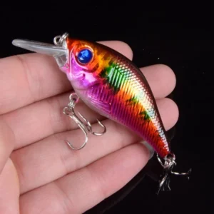 7.5cm 10.2g Hard VIB Lures Treble Hooks Sinking Crankbait Wobblers Fishing Tackle 3DEyes