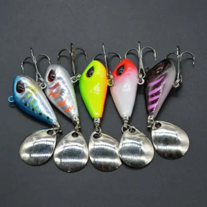 OUTKIT New Metal Mini VIB With Spoon Fishing Lure Fishing Tackle Spinner Sinking Bait