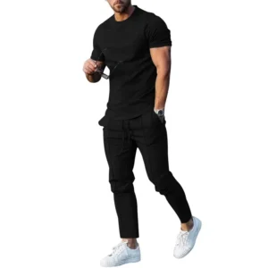 Men's Summer 2-Piece Thermal Shorts Set Casual Style with Customized Logo Matching Mens Shorts