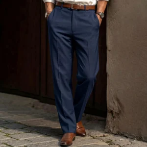 Cross-border Bestseller Versatile Casual Suit Pants Straight-leg Trousers Men; Spring/summer Cool-feel Relaxed-fit Drapped