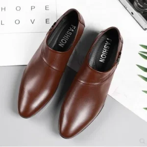 High-End Men Leather Shoes Men's Business Dress Shoes All-Match Casual Shoes Non-Slip Breathable Wedding Office Footwears