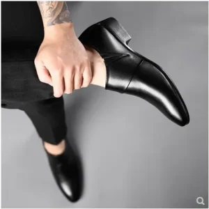 High-End Men Leather Shoes Men's Business Dress Shoes All-Match Casual Shoes Non-Slip Breathable Wedding Office Footwears