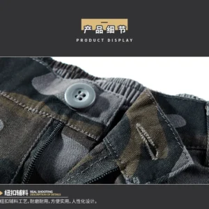 Camouflage Cargo Shorts Mens Summer Plus Size Casual Khaki Camouflage Sporting Short Pants Multi-pocket Men Camo Short Shorts