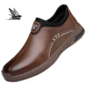 Men's Casual Leather Shoes Spring Edition Men's Shoes Soft Leather Soft Sole Dad Shoes Fashion Trend Versatile Formal Wear
