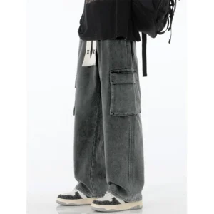Casual Men's Clothing Jeans Denim Loose Trousers for Men High Quality Trousers Original Straight Black Men's Jeans