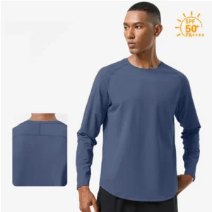 UPF 50+ Long Sleeve Shirts for Men Regular Fit High Stretch T-shirt