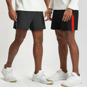 Men's Athletic Quick Drying Color Blocking Fitness Running Workout Gym Basketball Football Active Sports Shorts With Pockets