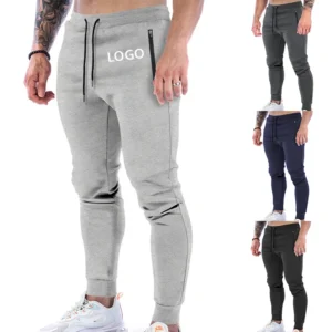 Cross Border European and American Sports Pants Men's Fitness Custom Logo Mens Skinny Sports Joggers Pants