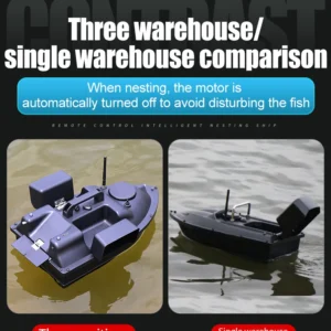 Gps Fishing Rc Bait Boat Auto Driving Back 3 Hoppers Carp Bait Boat
