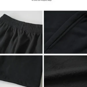 Custom OEM ODM Men's Heavyweight Straight Leg Sweatpants 430g Cotton Blend Brushed Loose Elastic Waist Drawstring Casual Pants