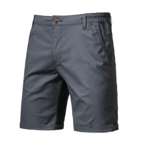 Mens Chino Shorts Super Stretch Slim Casual Spandex Summer Cotton Half Pants