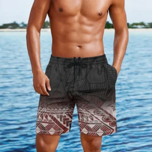 OEM Custom Logo Factory Directly Supply Mens Hawaii Shorts Floral Casual Waterproof Samoa Tattoo Designer Beach Shorts