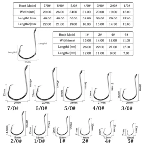 20pcs/box Fishing Hooks Offset Circle Fishing Hook High Carbon Steel Fishing Hooks Tackle