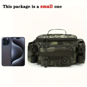 Practical fishing gear bag - canvas waist bag crossbody shoulder bag, universal travel sports bag