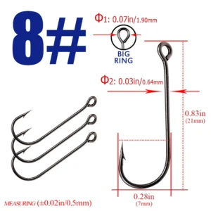 10pcs and 30pcs big eyes fishing hooks Fish Round Bent Joint Hook gamakatsu