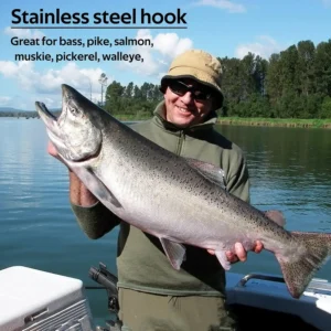 5pcs Saltwater Stainless Steel Fishing Hooks Large Giant Shark Hooks 7691 for Tuna Alligator Big Game Fishing