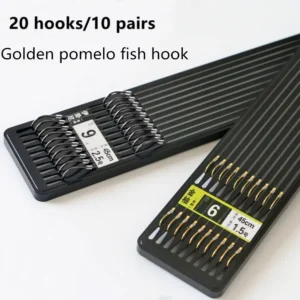 20 hooks/10 pairs of golden pomelo fishing gear, fishing line, double hook fishing hook